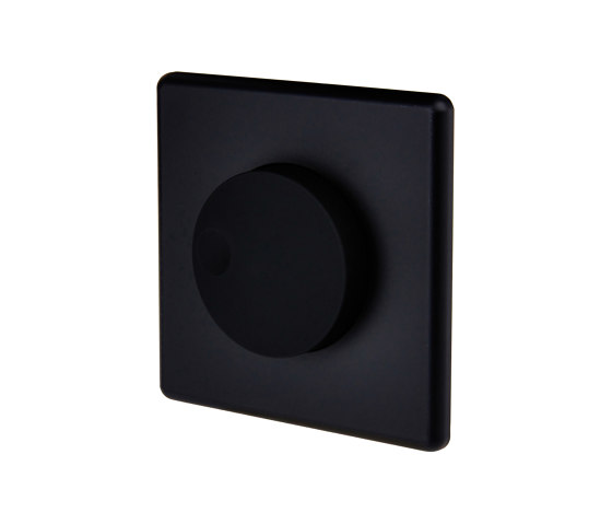 Soft Touch Noir - Plaque SImple - 1 variateur | Variateurs à bouton rotatif | Modelec