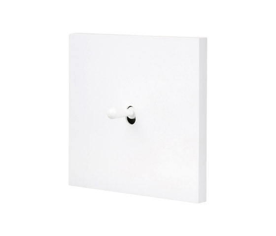 Soft Touch Blanc - Plaque Simple - 1 levier blanc | Interrupteurs à levier | Modelec