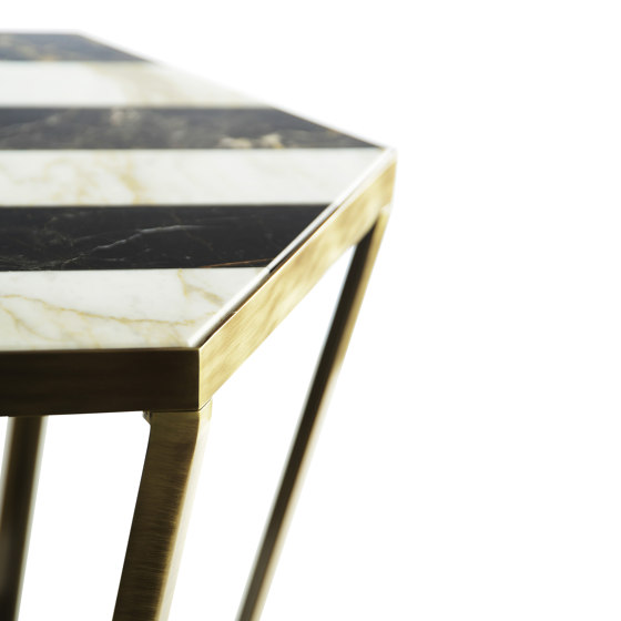 Ray | Side Table With Inlaid Marble Top | Side tables | Marioni