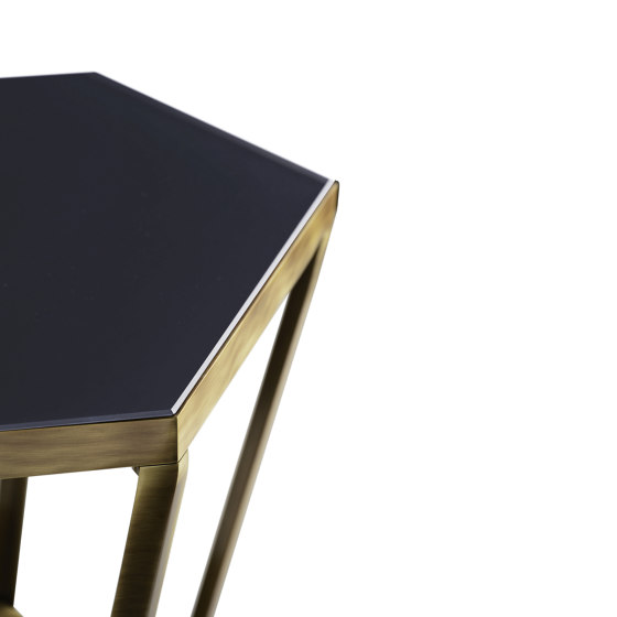 Ray | Sloping Side Table With Glass Top | Tables d'appoint | Marioni