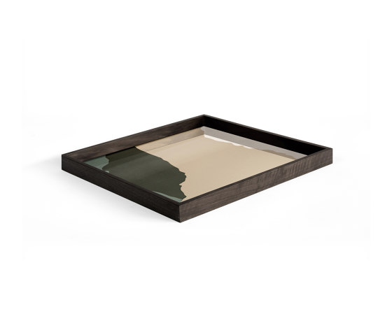 Wabi Sabi tray collection | Cream Wabi Sabi glass tray - square - L | Trays | Ethnicraft