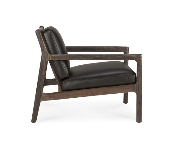 Jack | Rosewood lounge chair - black leather - varnished | Fauteuils | Ethnicraft