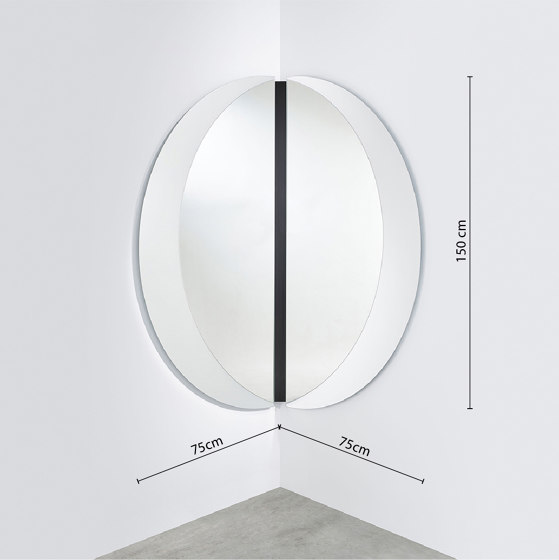 Luna Black M Corner | Mirrors | Deknudt Mirrors