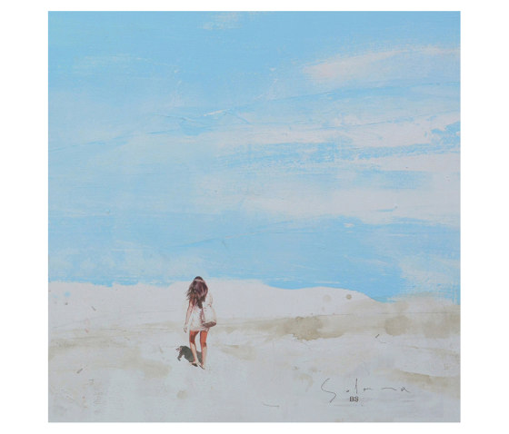 Chica con bolso en la playa | Peintures murales / art | NOVOCUADRO ART COMPANY