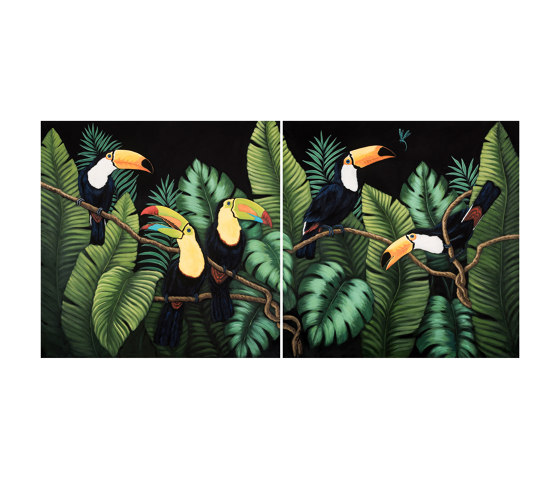 Díptico mariposas II | Peintures murales / art | NOVOCUADRO ART COMPANY