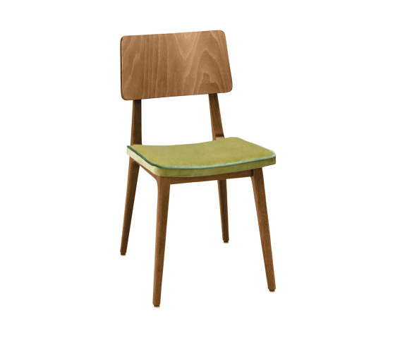 Flash SC, seat boxed upholstered, back wood | Chaises | Satelliet Originals