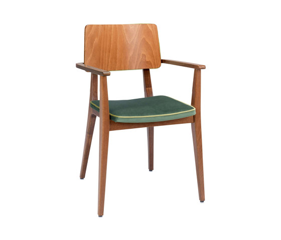 Flash AC, seat boxed upholstered, back wood | Chaises | Satelliet Originals