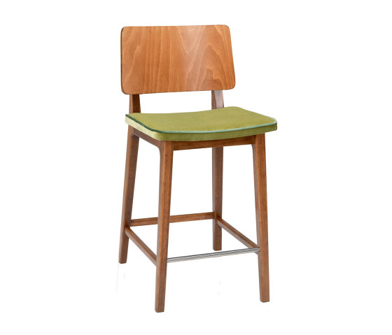 Flash MS, seat boxed upholstered, back wood | Counter stools | Satelliet Originals
