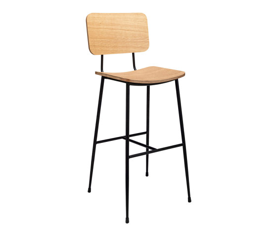 Gerlin Plywood HS, seat and back natural lacquered | Bar stools | Satelliet Originals
