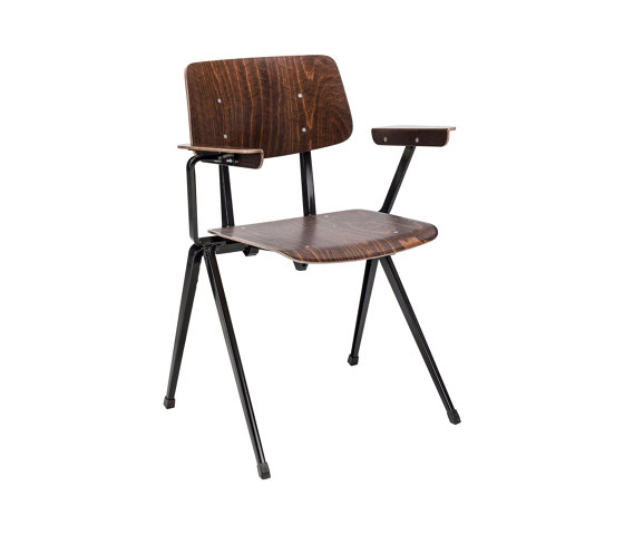 S-17 AC, frame black, seat, back and arm ebony | Chairs | Satelliet Originals
