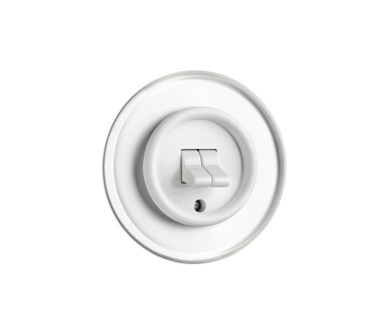 Double toggle switch white glass duroplast | Interrupteurs à levier | THPG
