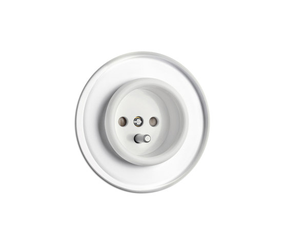 Outlet white glass duroplast french version | Prese elettriche | THPG