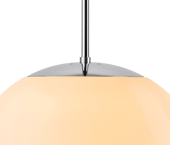 Opal glass globe, pendant tube 80cm | Suspensions | THPG
