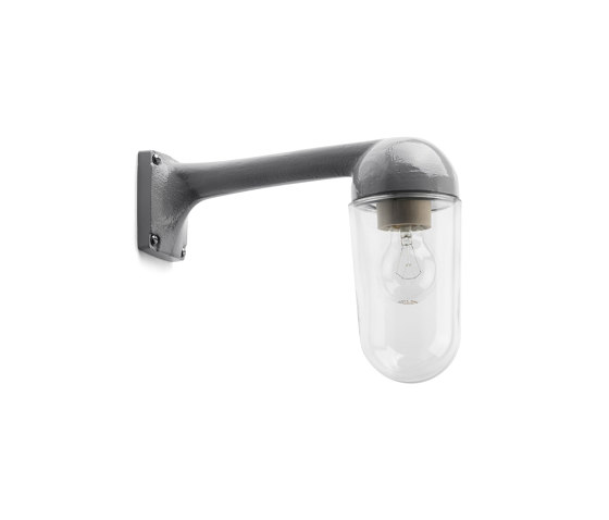 Wall-mounted, cast aluminium lamp, 90 degrees grey | Outdoor wall lights | THPG