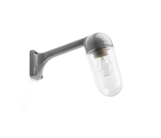 Wall-mounted, cast aluminium lamp 80 degrees grey | Outdoor wall lights | THPG