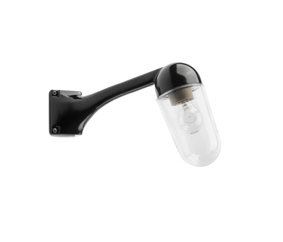 Wall-mounted, cast aluminium lamp, corner mounting 80 degrees black | Outdoor wall lights | THPG