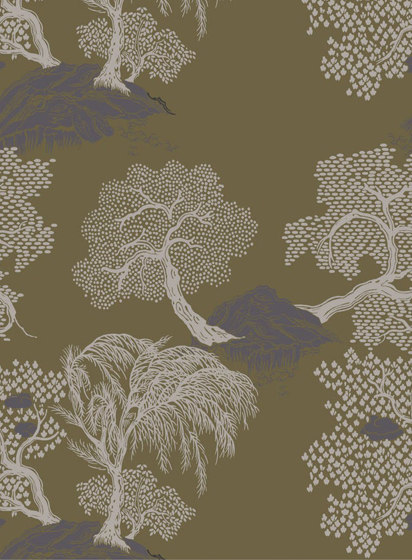 Jardin d'Asie Kaki | Revêtements muraux / papiers peint | ISIDORE LEROY