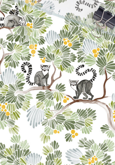 Lemuriens Naturel | Revêtements muraux / papiers peint | ISIDORE LEROY