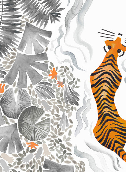 Tigres Gris | Revêtements muraux / papiers peint | ISIDORE LEROY