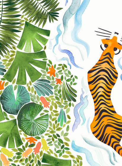 Tigres Naturel | Revêtements muraux / papiers peint | ISIDORE LEROY