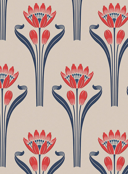 Tulipes Blanc Rouge | Revêtements muraux / papiers peint | ISIDORE LEROY