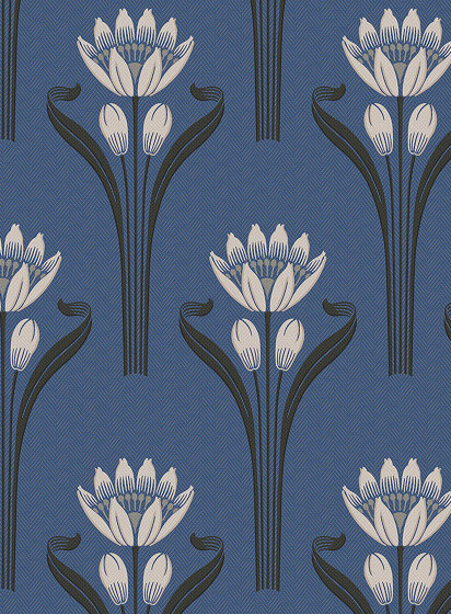 Tulipes Bleu | Wall coverings / wallpapers | ISIDORE LEROY