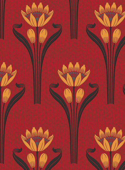 Tulipres Rouge | Revestimientos de paredes / papeles pintados | ISIDORE LEROY