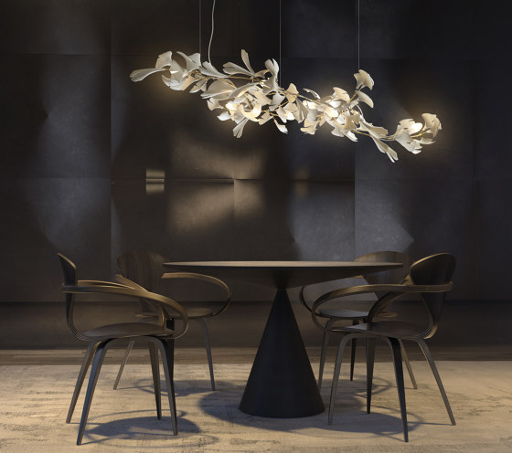 Lighting Sculpture Gingko_73 | Suspended lights | Andreea Braescu Art Studio