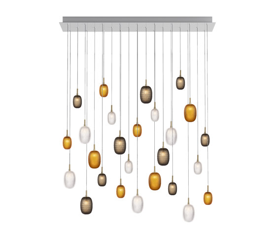 Metamorphosis chandelier 26 pcs rectangular | Lámparas de suspensión | Bomma
