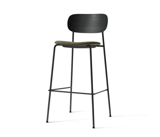 Co Bar Chair, Black Steel | Black Oak / Moss 001 | Barhocker | Audo Copenhagen