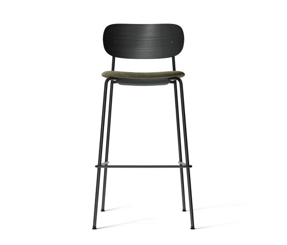 Co Bar Chair, Black Steel | Black Oak / Moss 001 | Bar stools | Audo Copenhagen