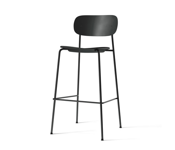 Co Bar Chair, Black Steel | Black Plastic | Taburetes de bar | Audo Copenhagen