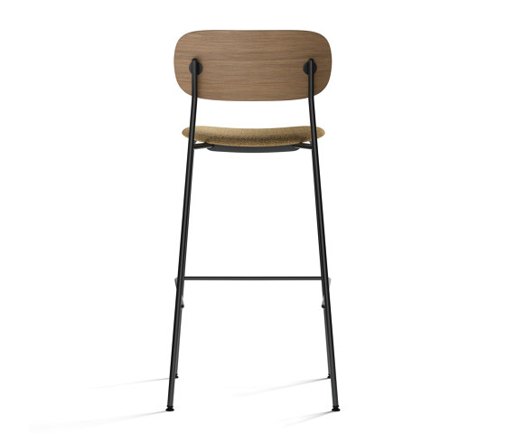 Co Bar Chair, Black Steel | Dark Stained Oak / Menu Bouclé 06 | Sgabelli bancone | Audo Copenhagen