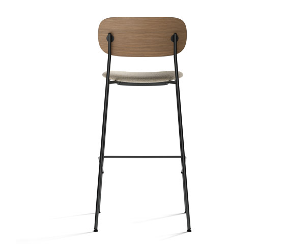 Co Bar Chair, Black Steel | Dark Stained Oak / Moss 004 | Tabourets de bar | Audo Copenhagen
