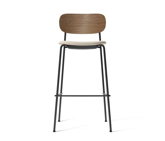 Co Bar Chair, Black Steel | Dark Stained Oak / Moss 004 | Sgabelli bancone | Audo Copenhagen