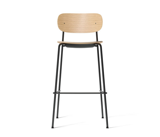 Co Bar Chair, Black Steel | Natural Oak | Taburetes de bar | Audo Copenhagen