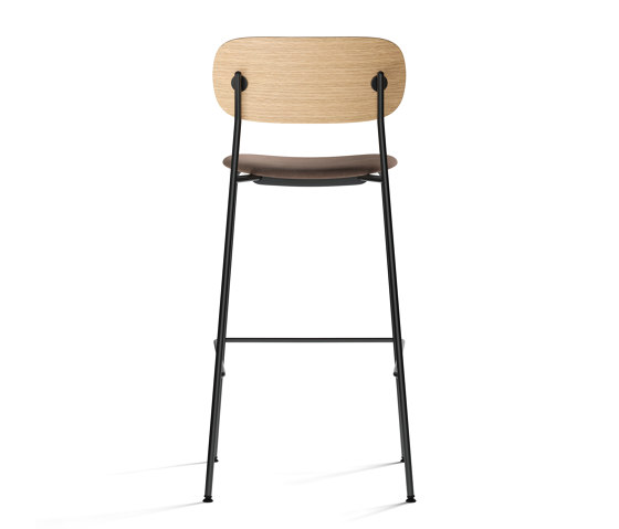 Co Bar Chair, Black Steel | Natural Oak / Reflect 0344 | Bar stools | Audo Copenhagen