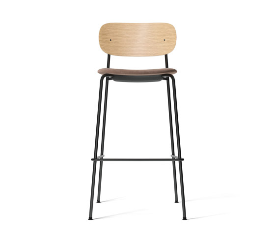 Co Bar Chair, Black Steel | Natural Oak / Reflect 0344 | Barhocker | Audo Copenhagen