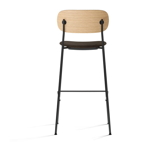 Co Bar Chair, Black Steel | Natural Oak / Remix 233 | Taburetes de bar | Audo Copenhagen