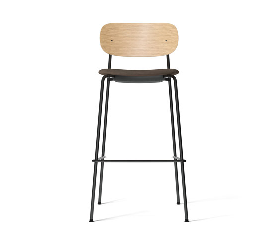 Co Bar Chair, Black Steel | Natural Oak / Remix 233 | Bar stools | Audo Copenhagen