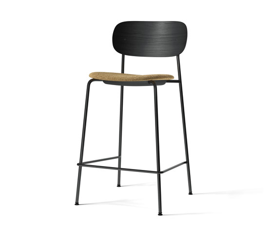 Co Counter Chair, Black Steel | Black Oak / MENU Bouclé 06 | Counterstühle | Audo Copenhagen