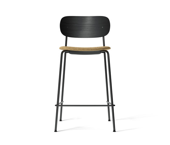 Co Counter Chair, Black Steel | Black Oak / MENU Bouclé 06 | Counter stools | Audo Copenhagen