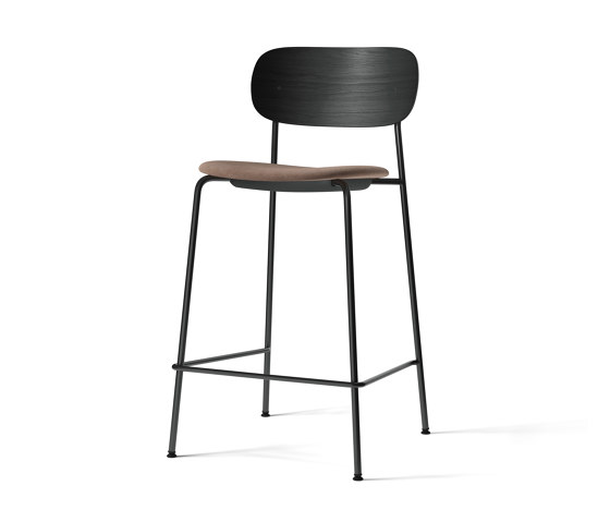 Co Counter Chair, Black Steel | Black Oak / Reflect 0344 | Sillas de trabajo altas | Audo Copenhagen