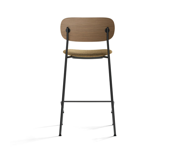 Co Counter Chair, Black Steel | Dark Stained Oak / Audo Bouclé 06 | Sillas de trabajo altas | Audo Copenhagen