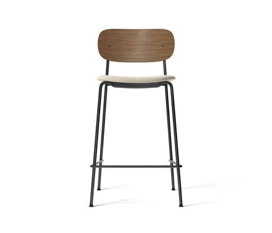 Co Counter Chair, Black Steel | Dark Stained Oak / Moss 004 | Counter stools | Audo Copenhagen