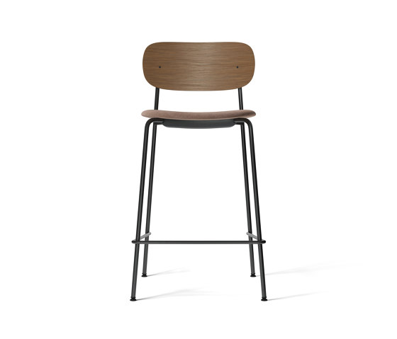 Co Counter Chair, Black Steel | Dark Stained Oak / Reflect 0344 | Sillas de trabajo altas | Audo Copenhagen
