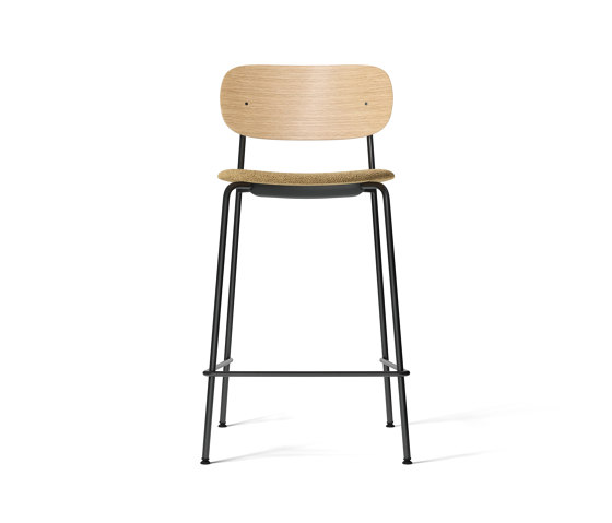 Co Counter Chair, Black Steel | Natural Oak / MENU Bouclé 06 | Sedie bancone | Audo Copenhagen