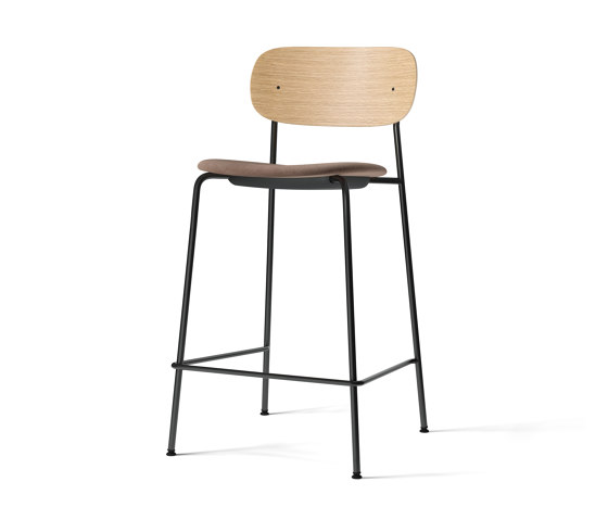 Co Counter Chair, Black Steel | Natural Oak / Reflect 0344 | Chaises de comptoir | Audo Copenhagen
