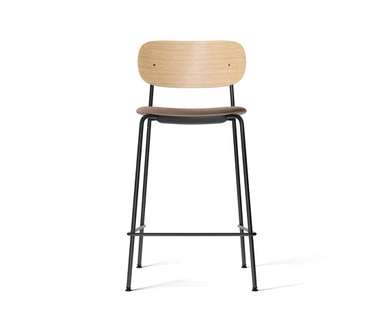 Co Counter Chair, Black Steel | Natural Oak / Reflect 0344 | Sillas de trabajo altas | Audo Copenhagen