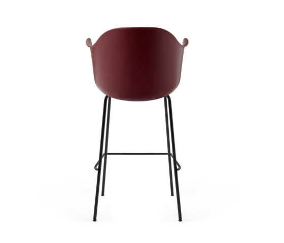 Harbour Bar Chair | Black Steel, Burned Red, Plastic | Taburetes de bar | Audo Copenhagen